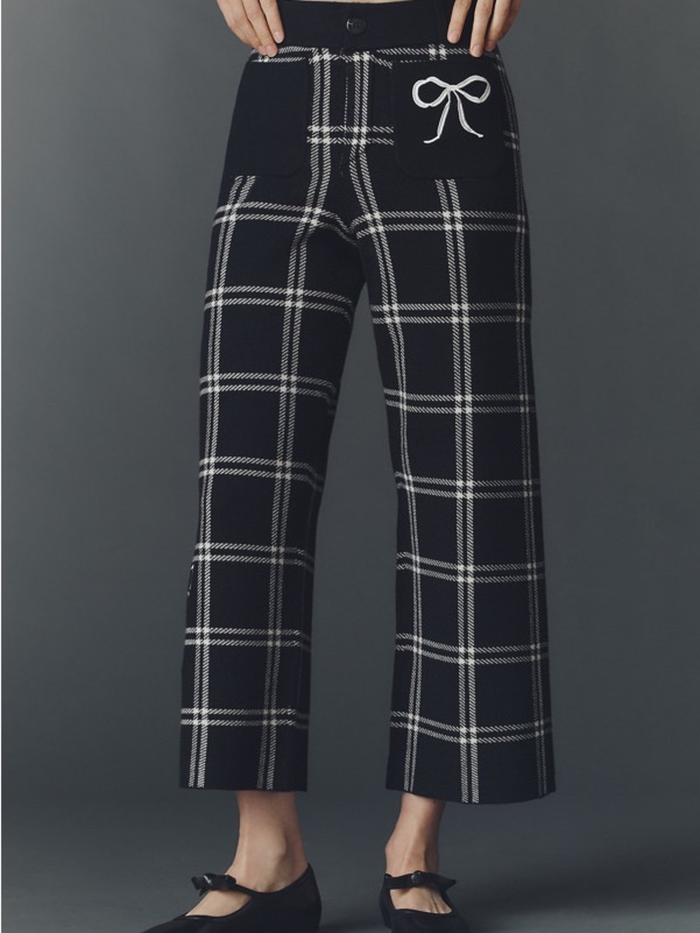 NWT Maeve Anthropologie The Colette Sweater Crop High Rise Wide Leg Pants Small